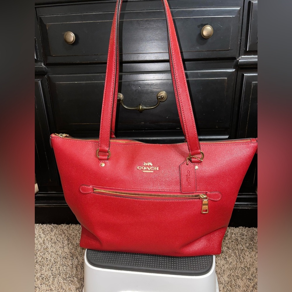 Red coach purse